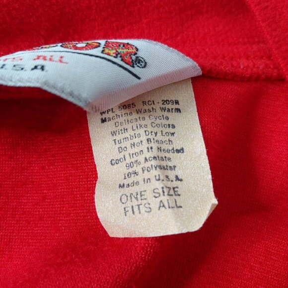 Vintage McGregor Mens OSFA Robe Red Short Belted Pockets Sleepwear Acetate EUC - Picture 7 of 7